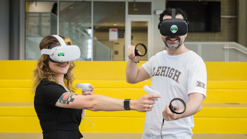 Students test VR games in Building C