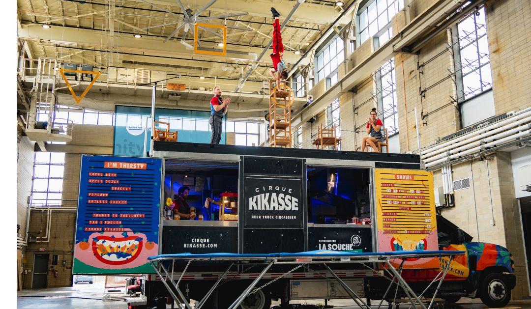 Montreal-based Cirque Kikasse performs in High Bay C2