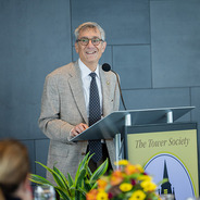 President Joseph Helble '82 speaks at the Tower Society Annual Meeting